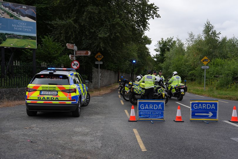 The scene where Oscar-winning Irish musician and activist Glen Hansard has died in a motorcycle crash on Lower Road, Strawberry Beds, Lucan.
