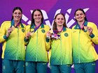 Gold medalists Iona Alexandra Anderson, Sienna Toohey, Alex Perkins and Meg Harris of Team Australia.