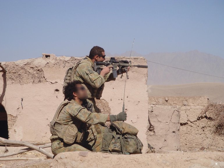 Commando Bram Connolly in Mirabad Valley, Afghanistan, in 2008. Source: Bram Connolly Bram Connolly