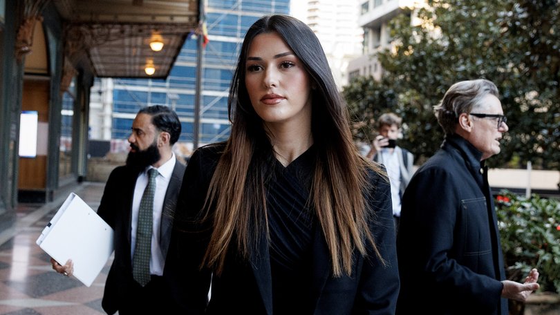 Sarah Mouhanna leaves the Downing Centre court on Thursday.