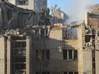 The worst damage in Lviv from a Russian missile and drone attack was to two residential buildings. (AP PHOTO)