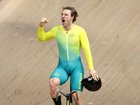 GLASGOW, SCOTLAND - JULY 30: Leigh Hoffman of Team Australia celebrates after winning the gold medal during the Men's Team Sprint Finals - Gold in the Track Cycling on day seven of the Glasgow 2026 Commonwealth Games at Sir Chris Hoy Velodrome on July 30, 2026 in Glasgow, Scotland. (Photo by Molly Darlington/Getty Images)