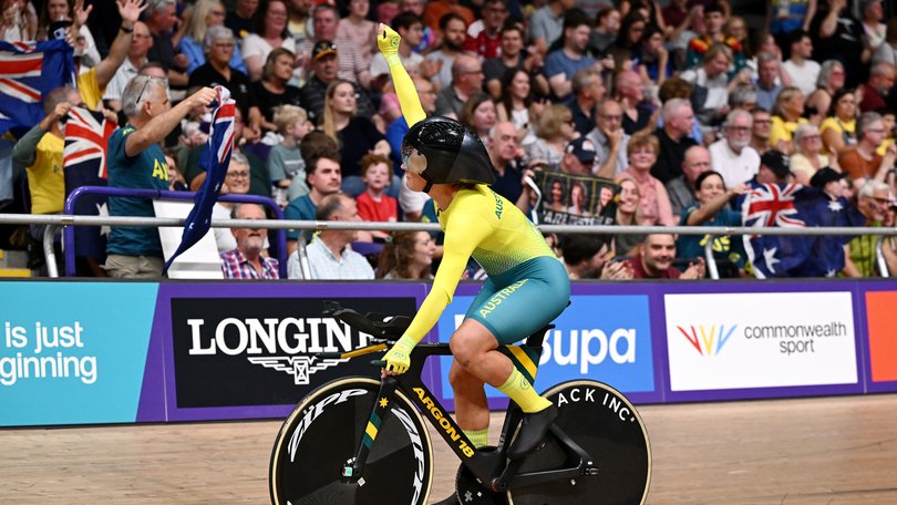Felicity Wilson-Haffenden of celebrates the wild win.