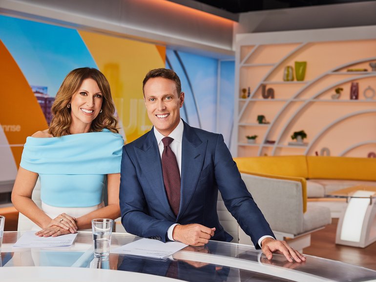 Natalie Barr and Matt Shirvington on Sunrise.