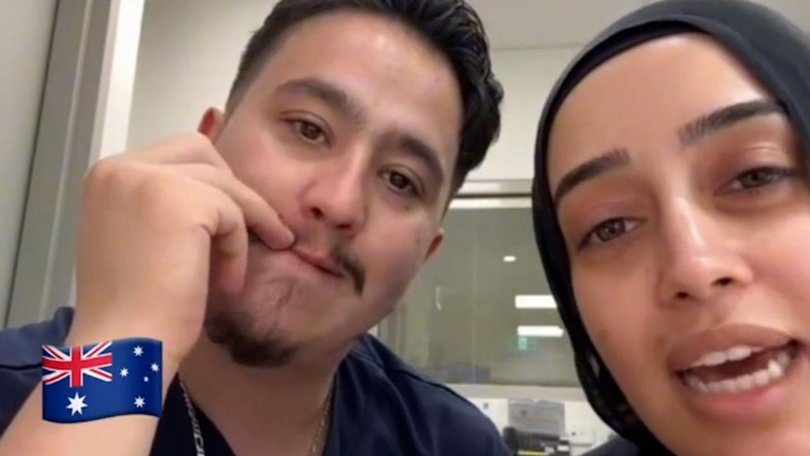 Mr Nadir and Ms Abu Lebdeh made global headlines when they were recorded allegedly threatening violence against Israeli patients. Picture: NewsWire