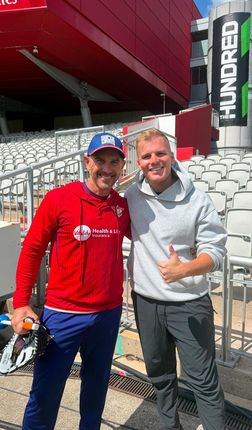 Justin Langer and Jackson Warne in England.