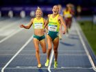 Rose Davies (front) of Australia crossing the finish line in first place ahead of Jessica Hull of Australia in second place in the Women's 5000m Final at Scotstoun Stadium during day seven of the 2026 Commonwealth Games in Glasgow. Picture date: Thursday July 30, 2026.. Photo credit should read: Martin Rickett/PA Wire. RESTRICTIONS: Use subject to restrictions. Editorial use only, no commercial use without prior consent from rights holder.
