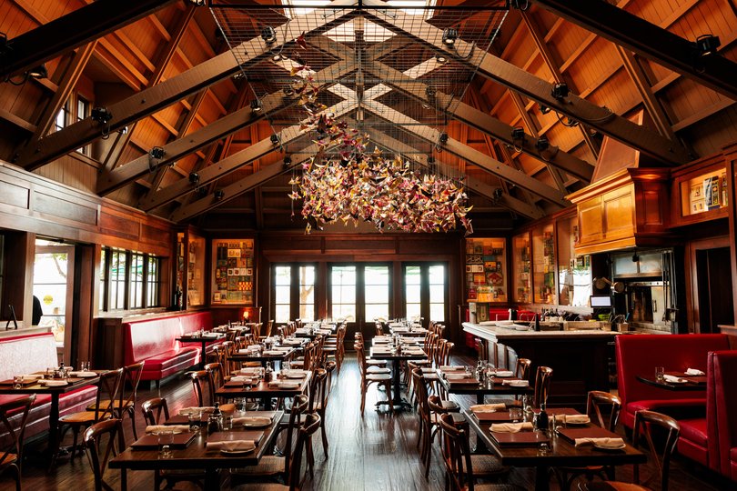 Family recipes sit alongside estate-grown wines at the Rustic Restaurant at the Francis Ford Coppola Winery in Geyserville.
