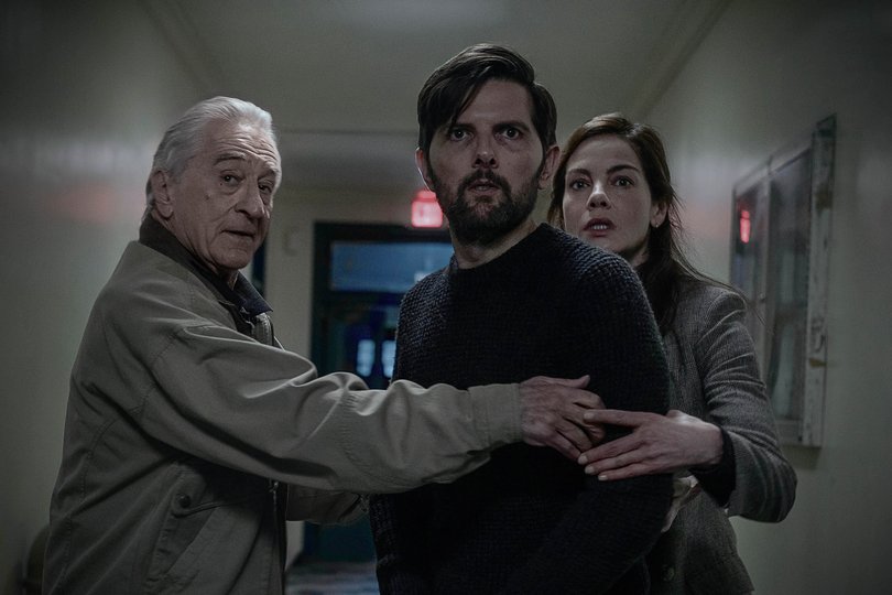 The Whisper Man with Robert De Niro as Peter Willis, Adam Scott as Tom Kennedy and Michelle Monaghan as Amanda Beck.