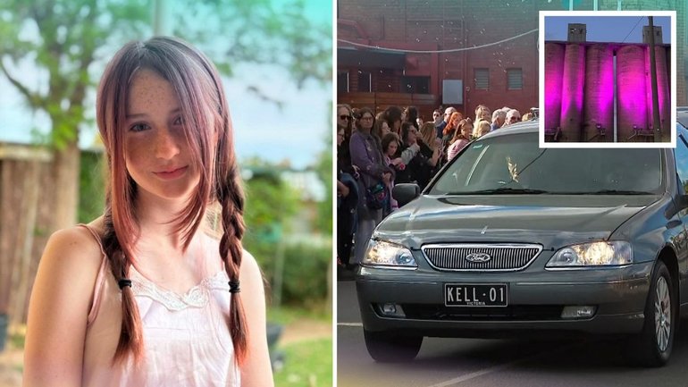 A huge number of mourners have gathered to farewell Layla Jeffery.