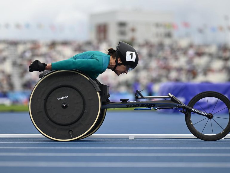 Eliza Ault-Connell has won a medal after her successful protest enraged England's chef de mission. (Joel Carrett/AAP PHOTOS)