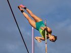 Nina Kennedy was forced to settle for silver in blsutery conditions. 