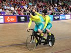 Perth pair Luke Zaccaria and Kane Perris of Team Australia won bronze in the tandem sprint finals.