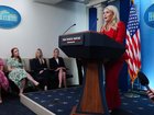 White House Press Secretary Karoline Leavitt has expressed the US's frustration with Iran. (AP PHOTO)