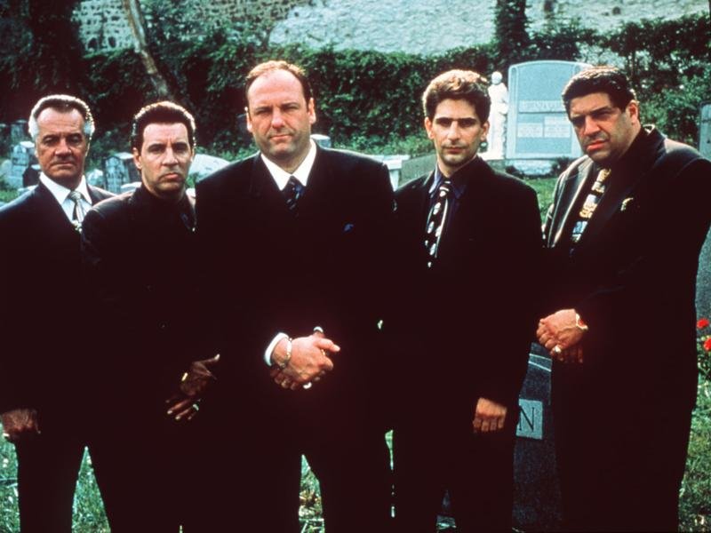 Vincent Pastore (R) played mobster roles, including Tony Spranos' best friend in the iconic series. (AP PHOTO)