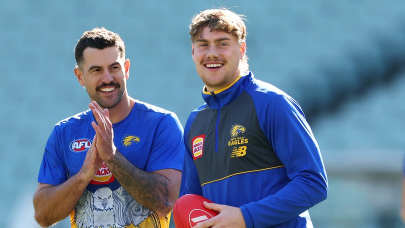 Jack Graham and Harley Reid at the MCG for Sunday’s clash.