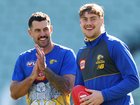 Jack Graham and Harley Reid at the MCG for Sunday’s clash.