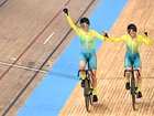 Silver medalist Georgia Baker and Gold medalist Alyssa Polites.