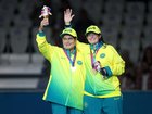 Gold medalists Louise Hoskins and Serena Bonnell of Team Australia. 