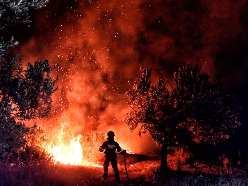 Thousands have been evacuated in Greece and France as fires sweep across Europe.