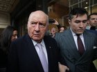  Veteran broadcaster Alan Jones arrives at the Downing Centre in Sydney.