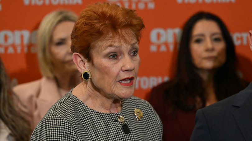 Pauline Hanson has banned the ABC and The Guardian from attending the announcement of One Nation’s Victorian election candidates at a press conference in Melbourne. 