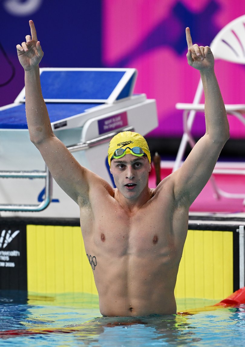 Kai Taylor after his win in the 200m freestyle.