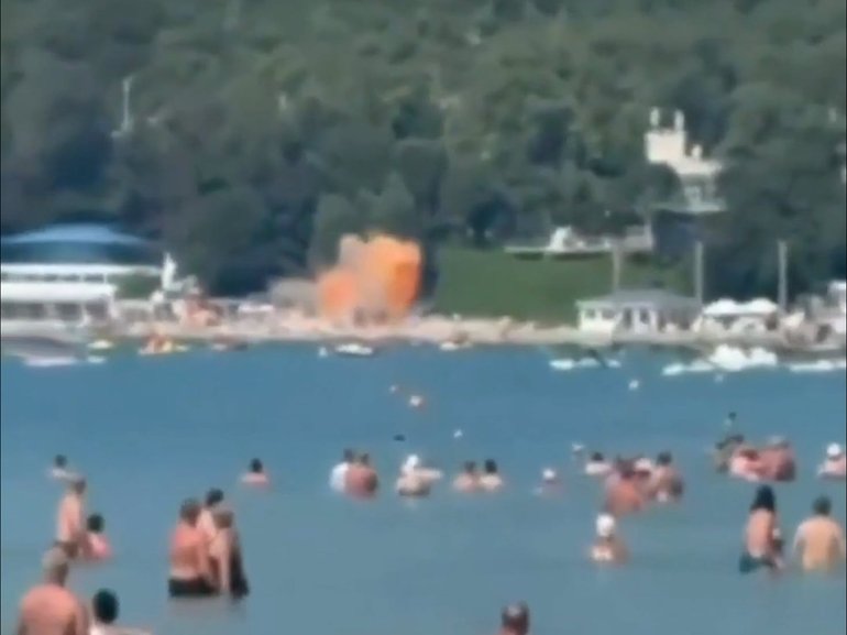 Russian authorities say seven people, including three children, were killed and 40 injured at a Black Sea holiday resort of Gelendzhik in what they alleged was a deliberate Ukrainian drone attack on civilians.