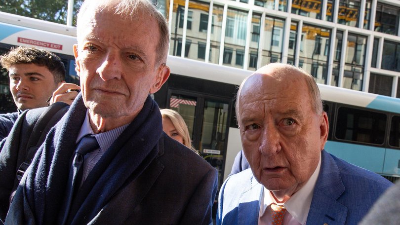 Alan Jones (right) is facing trial in the NSW Local Court. Picture: NewsWire/ Gaye Gerard.