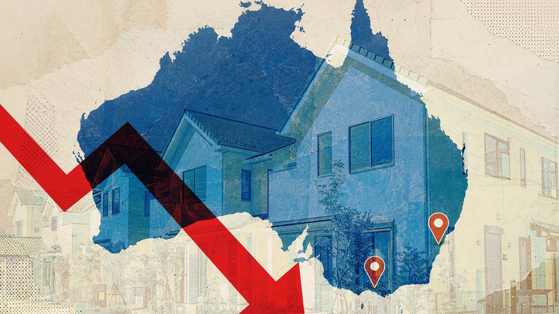 Housing prices falling in Melbourne and Sydney