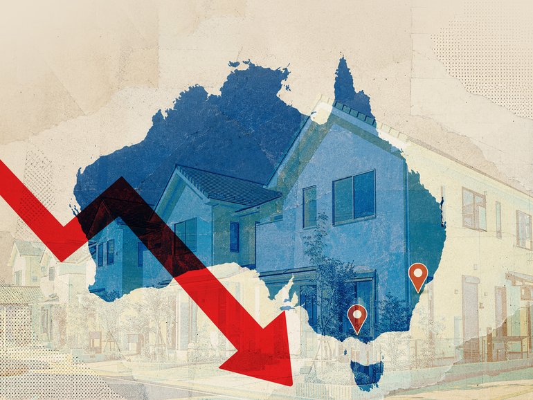 Housing prices falling in Melbourne and Sydney