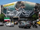 Propoganda in Tehran depicts Iran’s grip on the strait. 