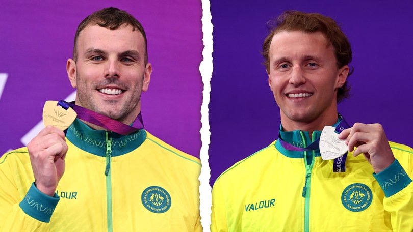 Kyle Chalmers and Elijah Winnington in Glasgow.