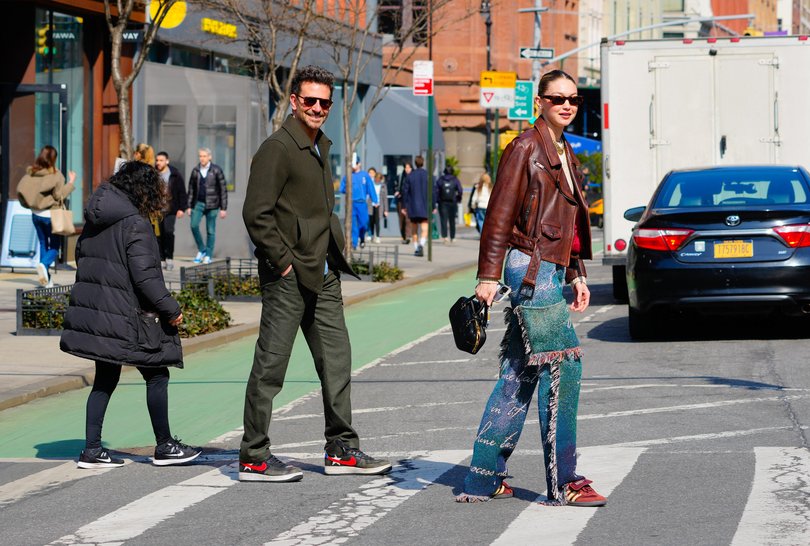 Gigi Hadid and Bradley Cooper are seen on February 27, 2024 in New York City. (Photo by Gotham/GC Images)