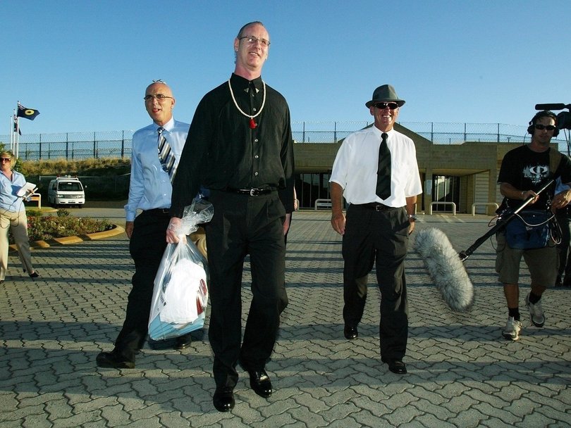 Andrew Mallard walks out of Casuarina prison a free man..