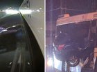 Dramatic new footage has captured the moment a car became airborne before crashing into a Brisbane bus, with the CCTV revealing the bus driver’s response after the shocking impact.