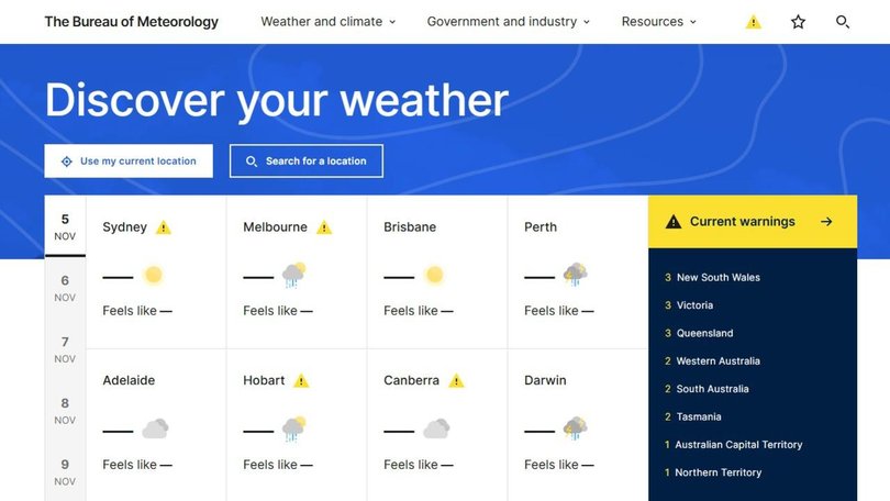 BOM was the subject of intense public scrutiny in October 2025 when its launched its long-awaited new $96m website upgrade. Picture: Bureau of Meteorology