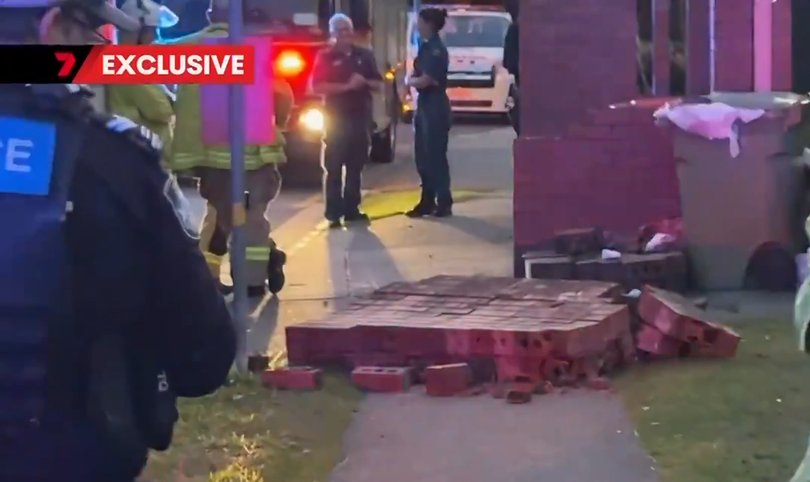 The bus ploughed into the shelter.