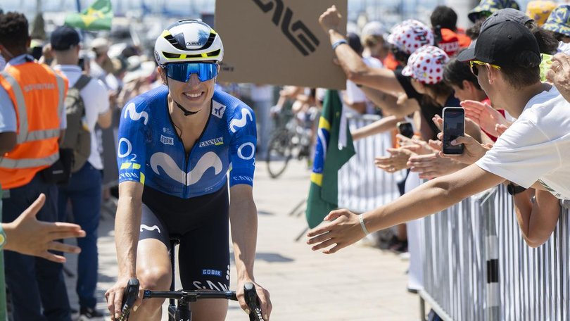 Switzerland’s Marlen Reusser leads the Tour de France Femmes after winning the time trial stage.
