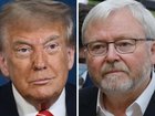 US President Donald Trump publicly lambasted former ambassador Kevin Rudd at the White House. 
