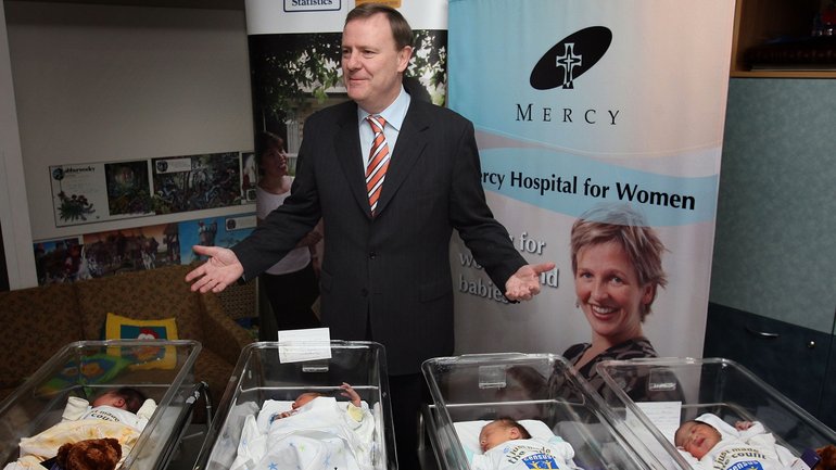 Birth rates have fallen further since Liberal treasurer Peter Costello’s baby bonus. 