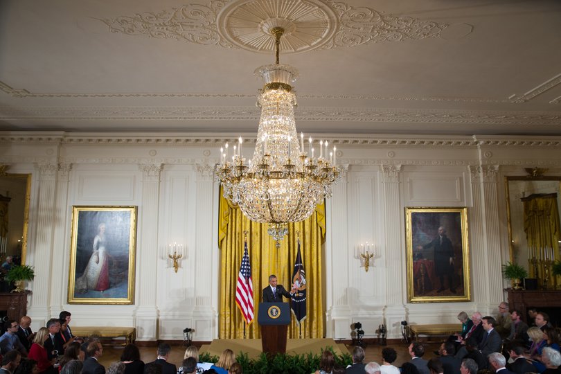  President Barack Obama discusses the nuclear accord with Iran, at the White House in Washington, July 15, 2015. 