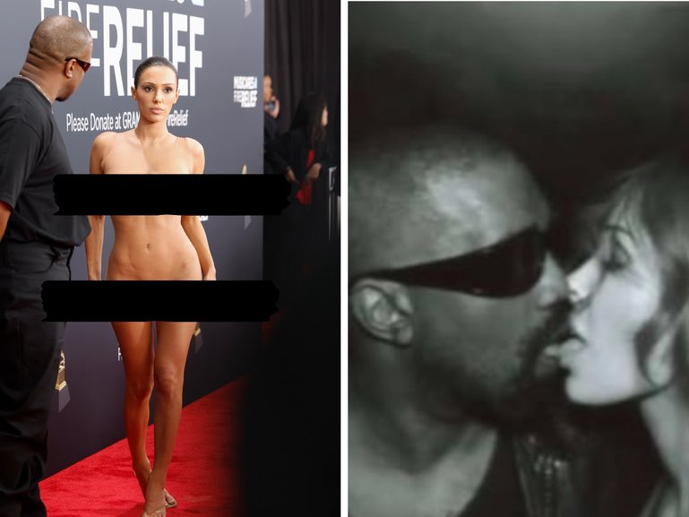 Bianca Censori and Kanye West have drawn the internet’s attention once again, this time with intimate images of the pair tongue-kissing posted on social media.
