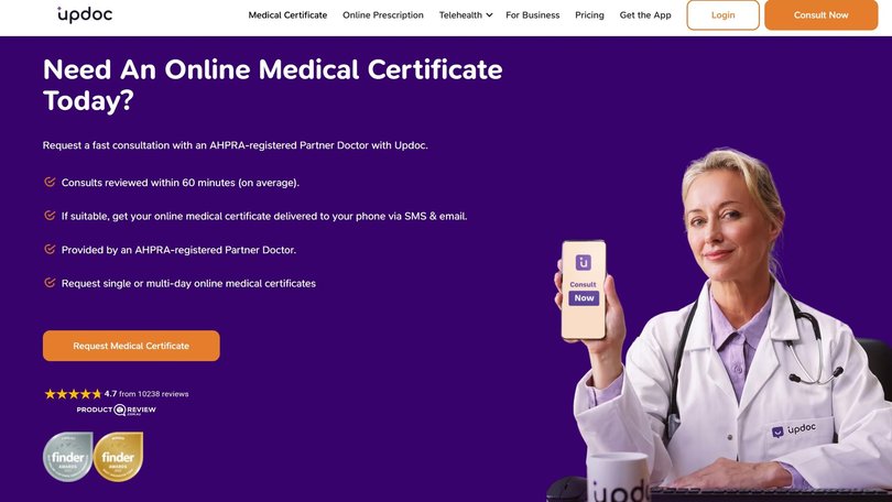 Updoc is a telehealth platform. Picture: Supplied