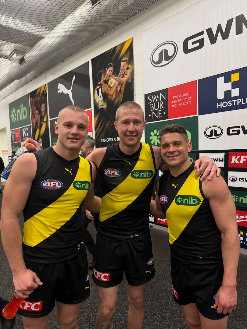 Sam Lalor, Nathan Broad, and Dion Prestia.