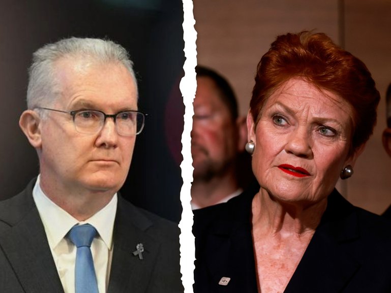 Pauline Hanson has seized on Tony Burke’s delayed immigration speech, accusing Labor of bowing to internal pressure as she vows to crack down on migration.