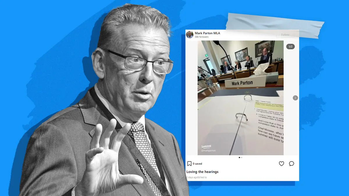 ACT Liberal leader Mark Parton denies messaging sex worker about ‘boring’ job during parliamentary hearing