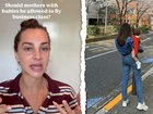 The business owner and mother-of-two revealed she was scolded by another passenger for bringing her 1-year-old into business class.