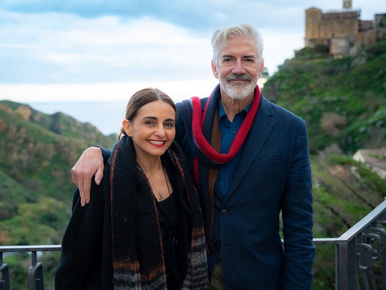 Pia Miranda and Shaun Micallef are on an Origin Odyssey.