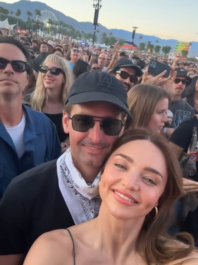 Miranda Kerr and her husband Evan Spiegel at Coachella.